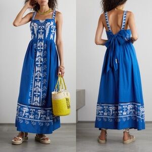 FARM Rio Blue and White Maxi Dress
